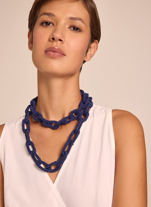 Choker Le Lis Helen Navy Femenina