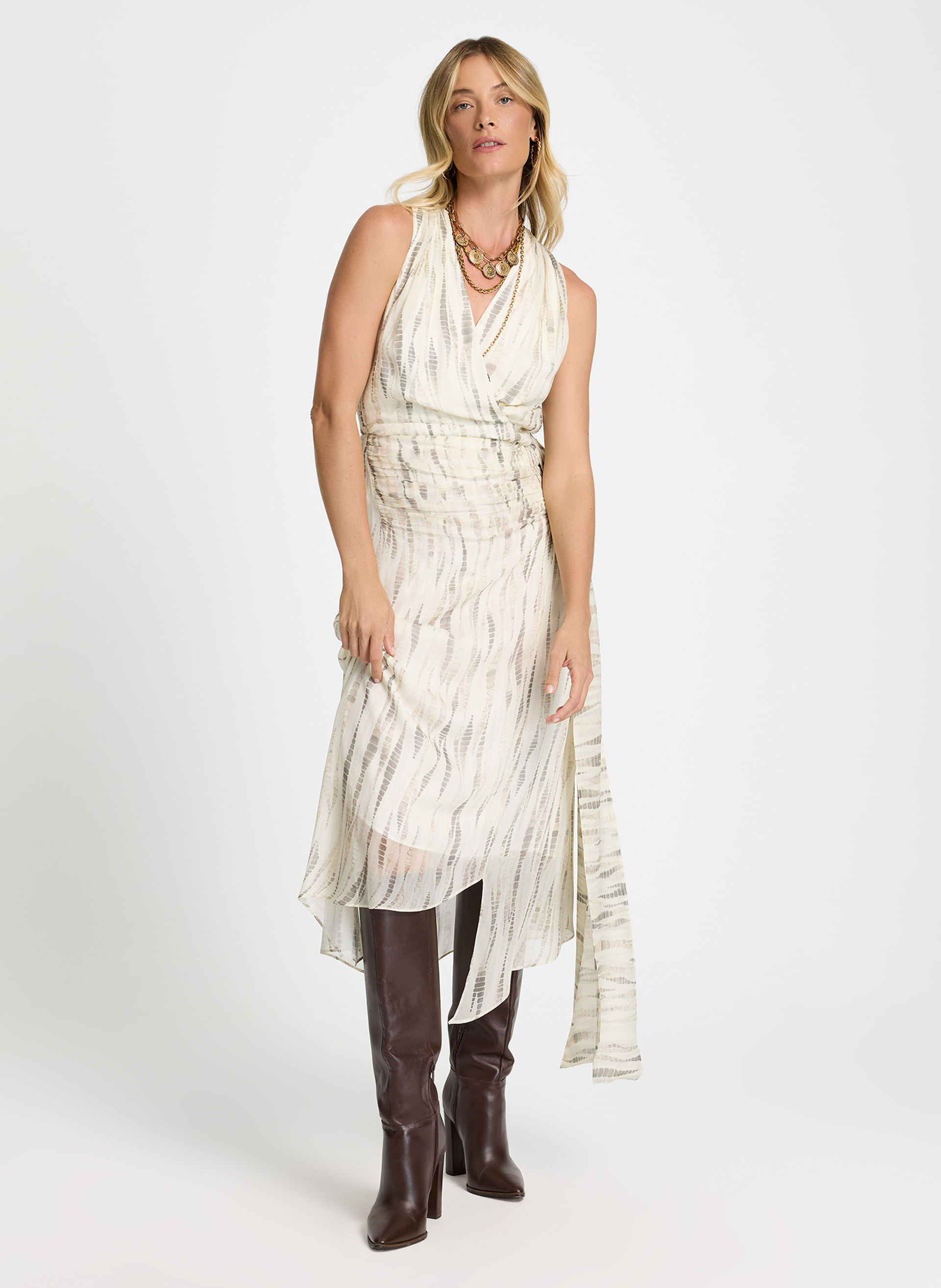 Saia Le Lis Rachel Midi Feminina
