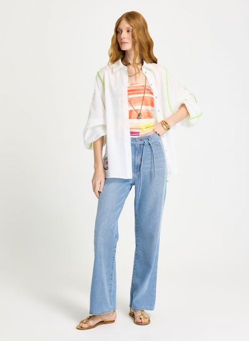 Calça Le Lis Reta Madalena Jeans Feminina