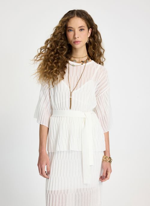 Blusa Le Lis Evangelina Tricot Feminina