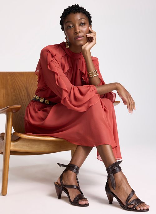 Sandália Le Lis Rita Couro Feminina