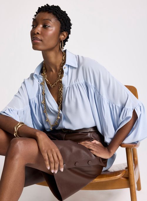 Camisa Le Lis Maxine Seda Feminina