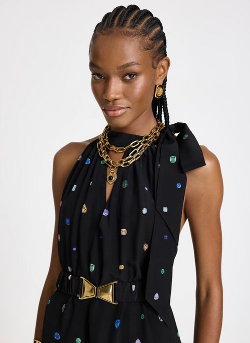 Vestido Le Lis Margot Laço Seda Feminino