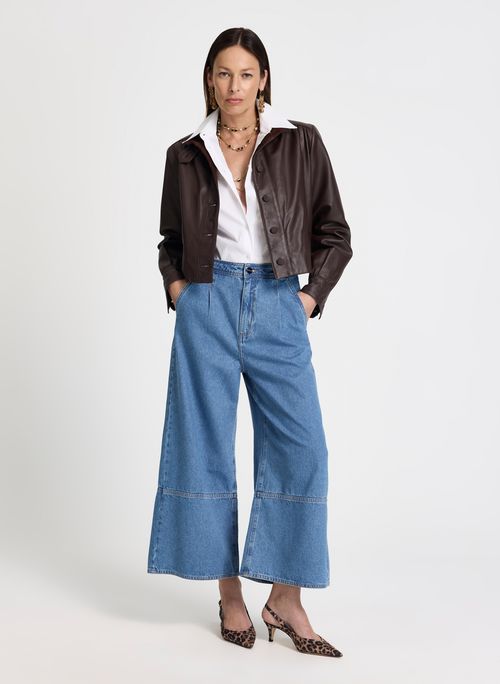 Calça Le Lis Penny Pantacourt Jeans Feminina