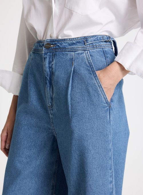 Calça Le Lis Penny Pantacourt Jeans Feminina