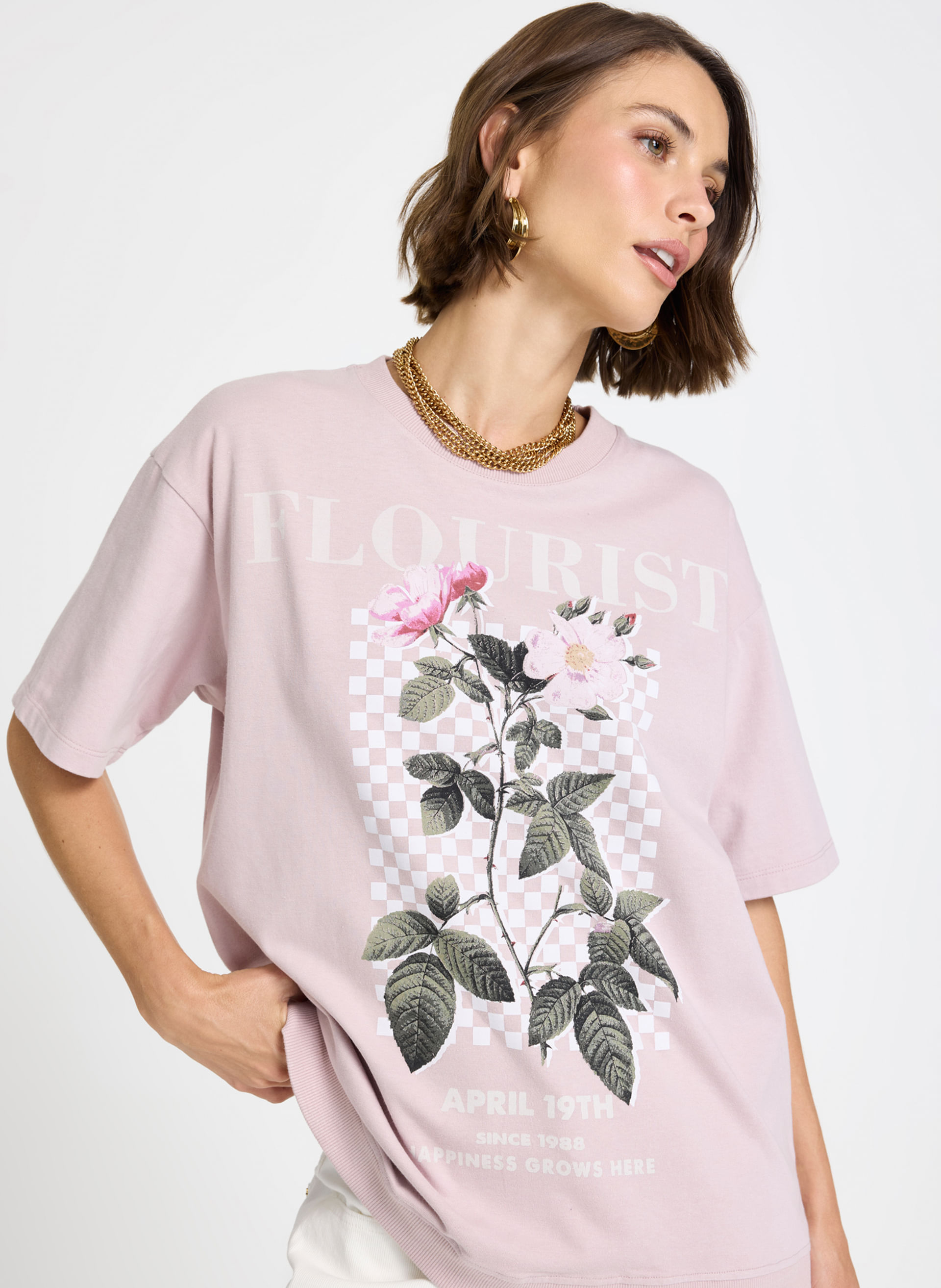 Blusa Le Lis Rose Flourist Feminina